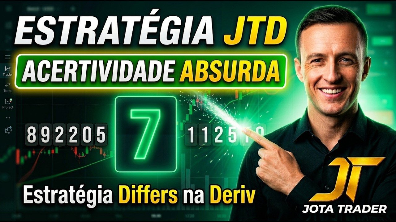 A MELHOR Estratégia Manual para Deriv (Estratégia JTD em Differs)