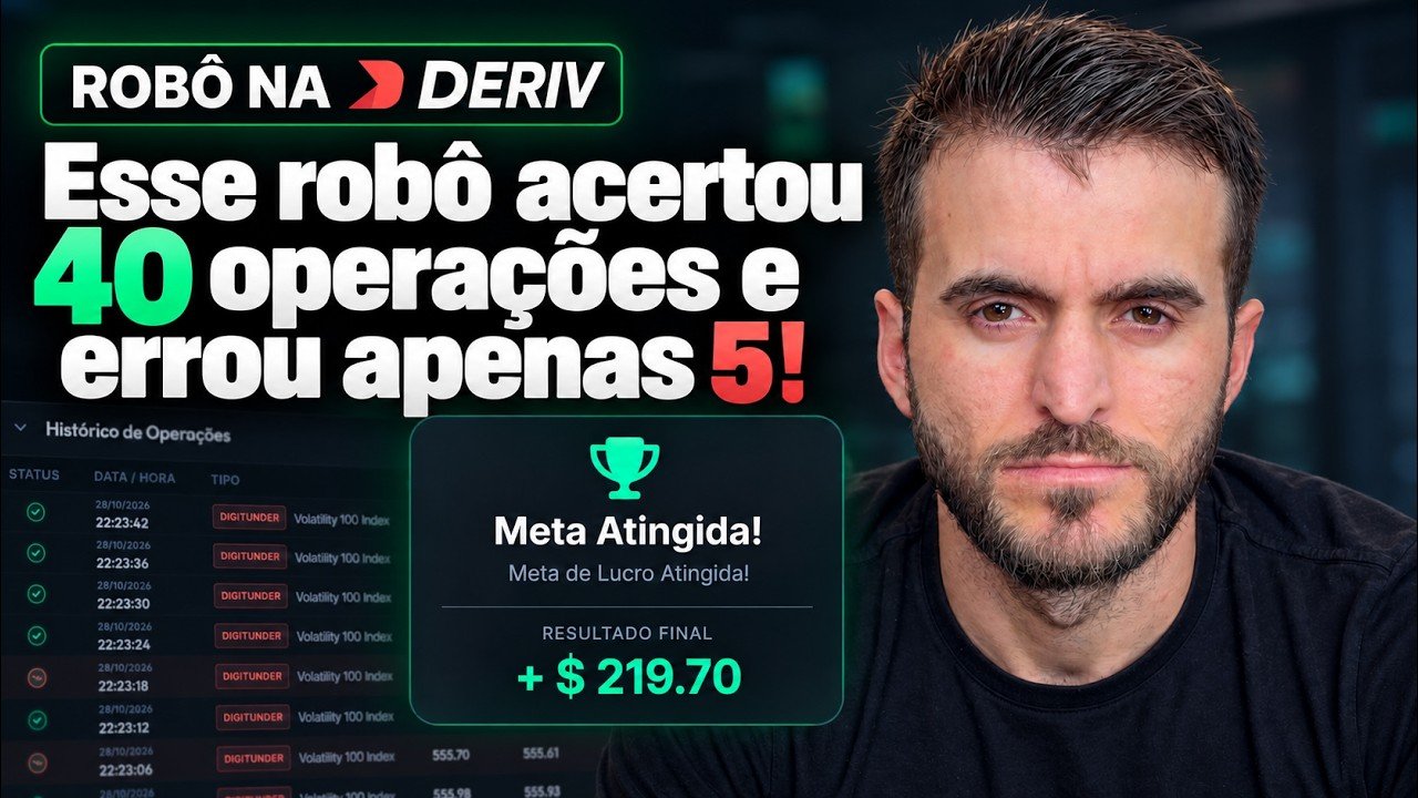 DERIV: ROBÔ ALTAMENTE ACERTIVO DIGITUNDER8 (TESTE E ME AGRADEÇA DEPOIS!