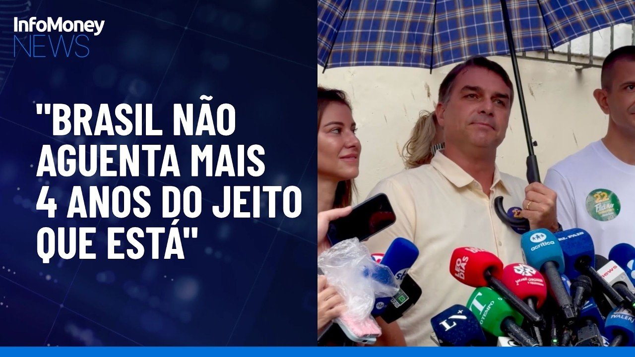 Flávio Bolsonaro vota no Rio e diz: “Chegou a hora da mudança de verdade” | InfoMoney News