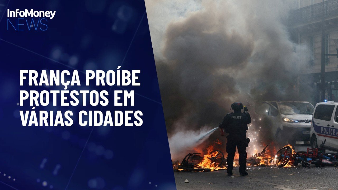 França proíbe protestos em várias cidades após onda de violência | InfoMoney News