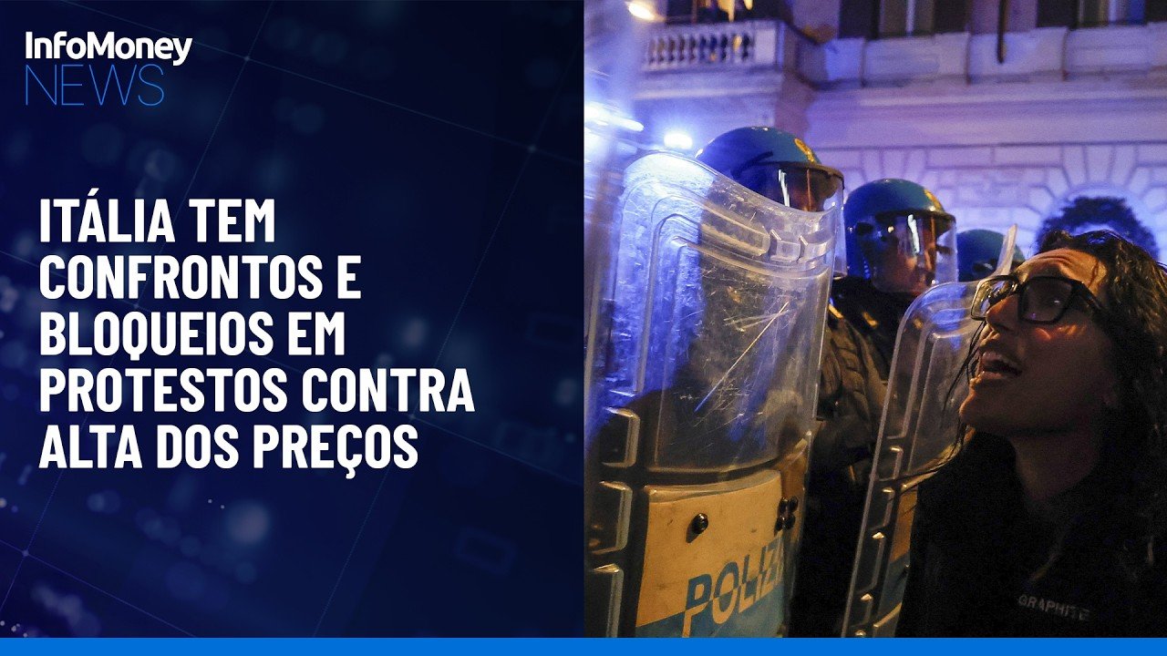Itália tem confrontos e bloqueios em protestos contra alta dos preços | InfoMoney News