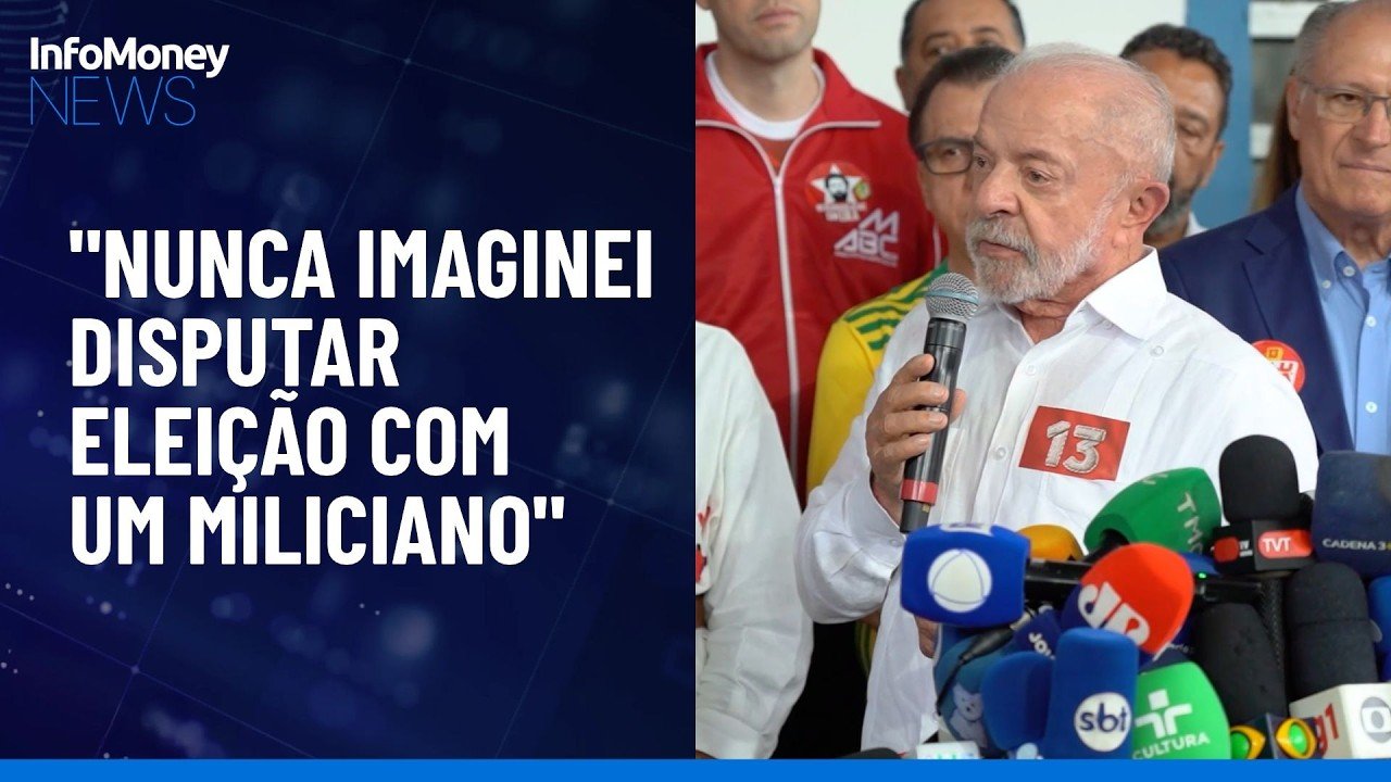 Lula faz discurso contra Flávio após votar: “Ele foi educado para mentir” | InfoMoney News