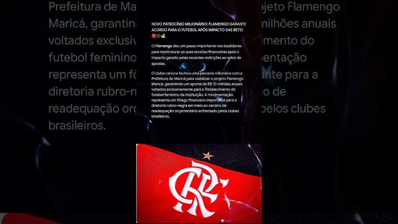 NOVO PATROCÍNIO MILIONÁRIO! FLAMENGO GARANTE ACORDO PARA O FUTEBOL APÓS IMPACTO DAS BETS!🔴⚫💰#futebol