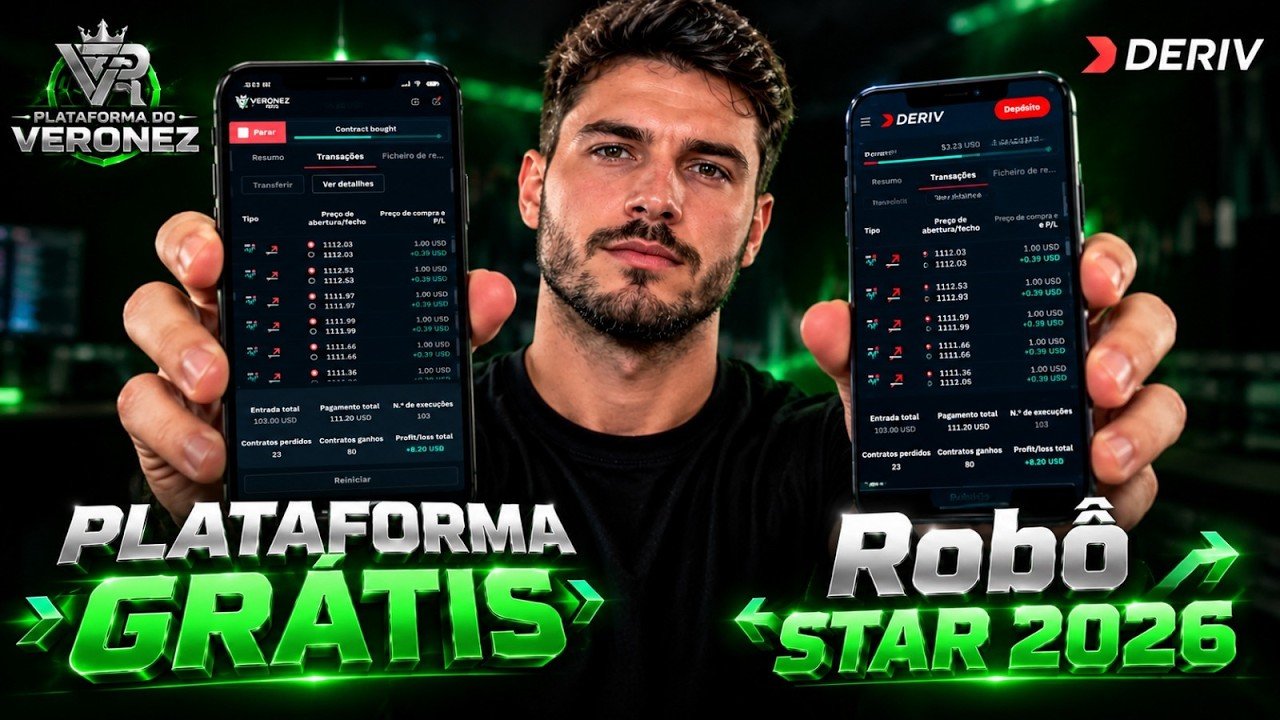 O  QUE É MELHOR : DERIV OU PLATAFORMA GRÁTIS ?  Lucrando com 2 Robôs ao Mesmo Tempo  – Conta Real
