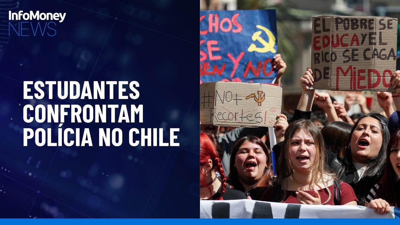 Polícia usa canhões com água para dispersar protesto no Chile | InfoMoney News