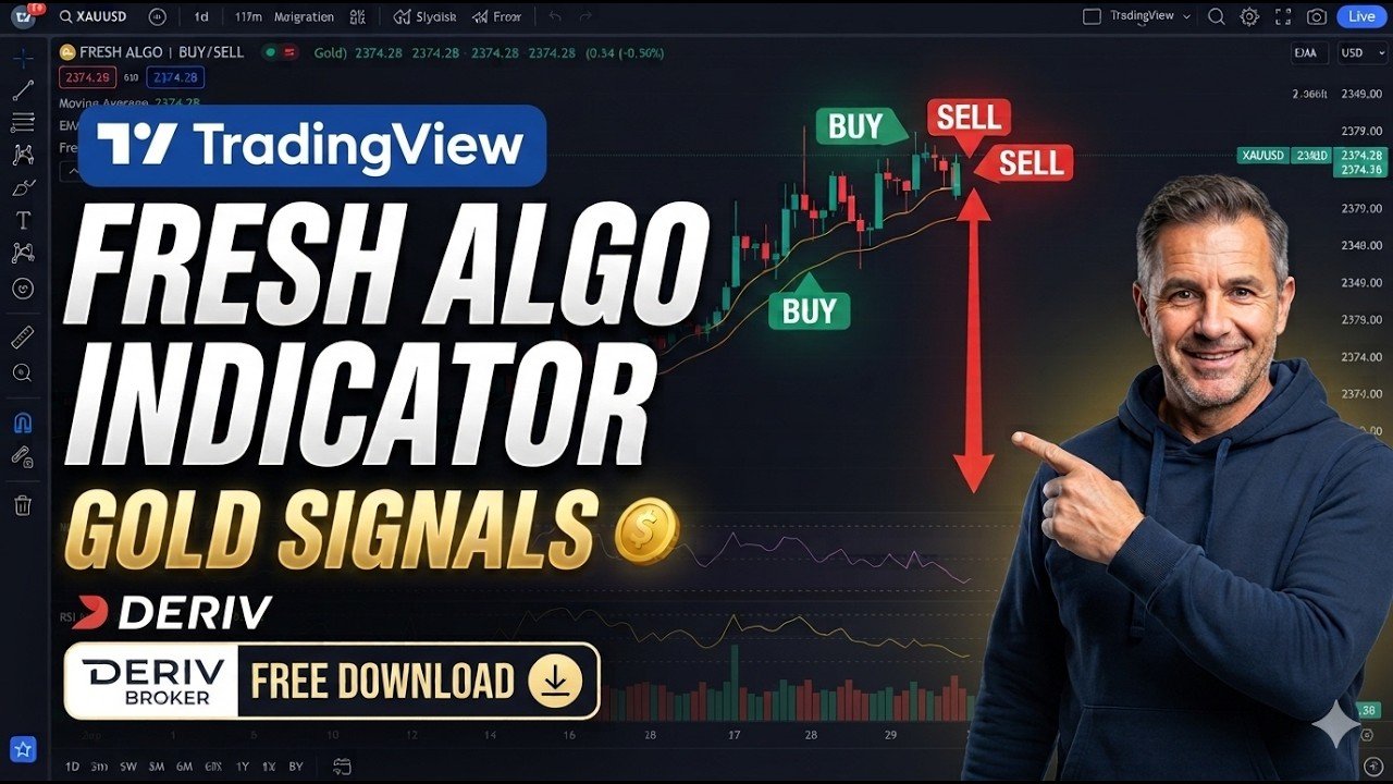 Tradingview Fresh Algo Indicator Gold Signals Deriv Broker (Free Download)